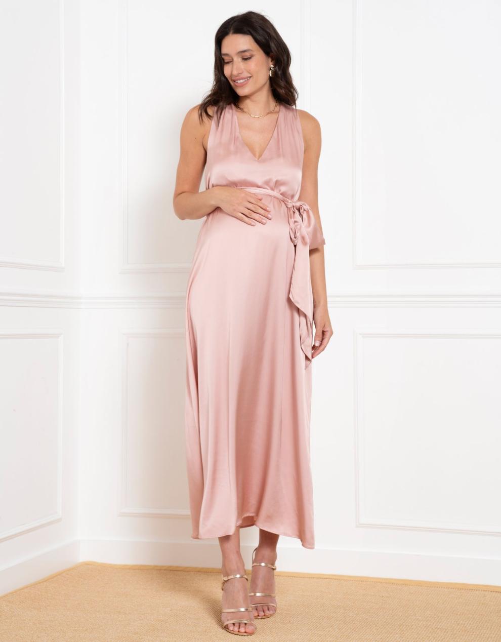 Women Seraphine Formal Dresses Reversible Halter Neck A-Line Maternity Dress