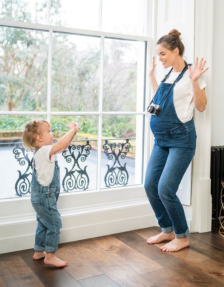 Women Seraphine Jeans Denim Maternity Overalls