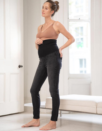 Women Seraphine Jeans Organic Black Post Maternity Shaping Jeans
