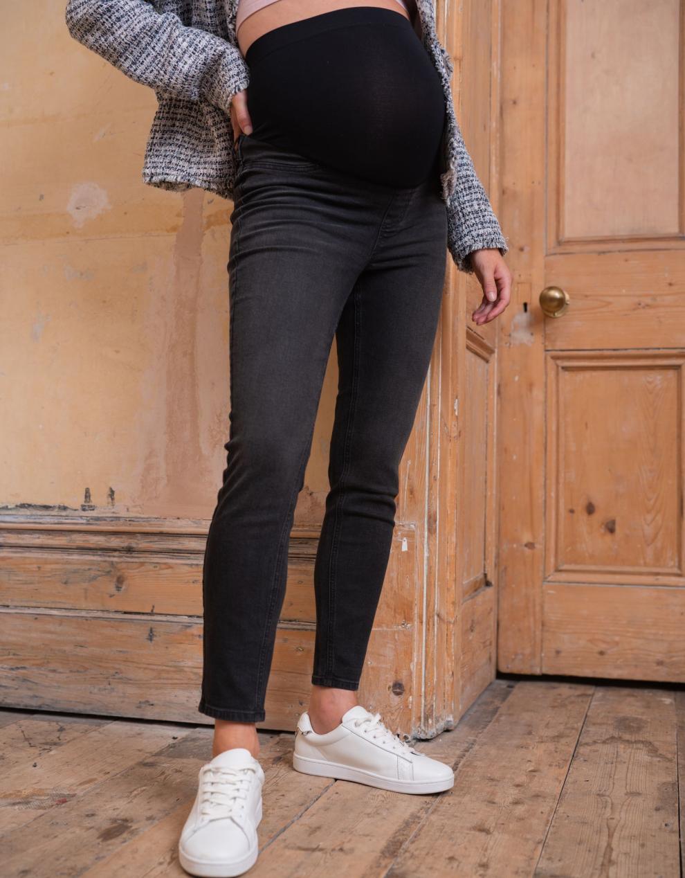 Women Seraphine Jeans Organic Cotton Black Skinny Maternity Jeans