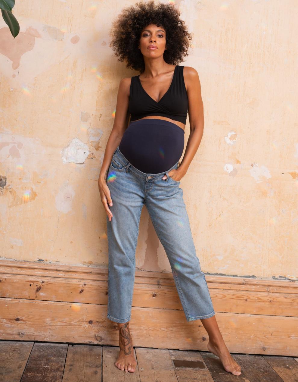 Women Seraphine Jeans Organic Cotton Tapered Maternity Jeans