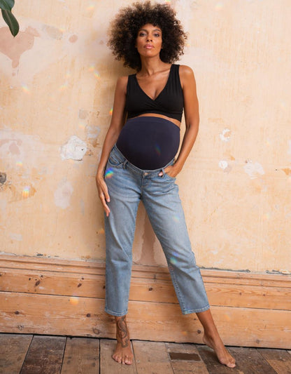 Women Seraphine Jeans Organic Cotton Tapered Maternity Jeans