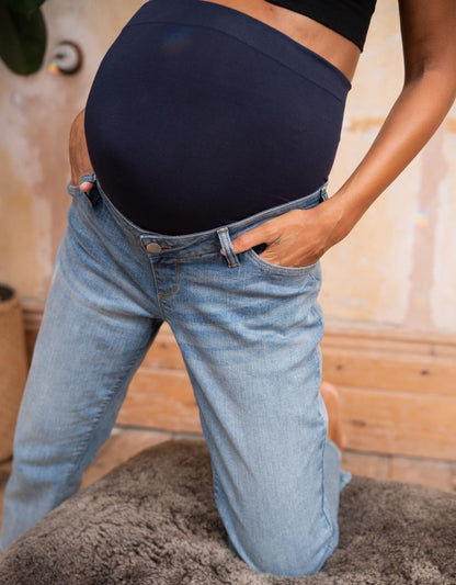 Women Seraphine Jeans Organic Cotton Tapered Maternity Jeans