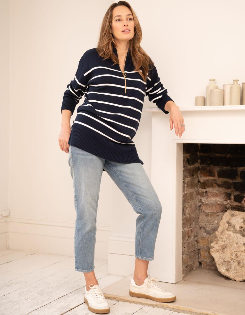 Women Seraphine Jeans Organic Cotton Tapered Post Maternity Jeans
