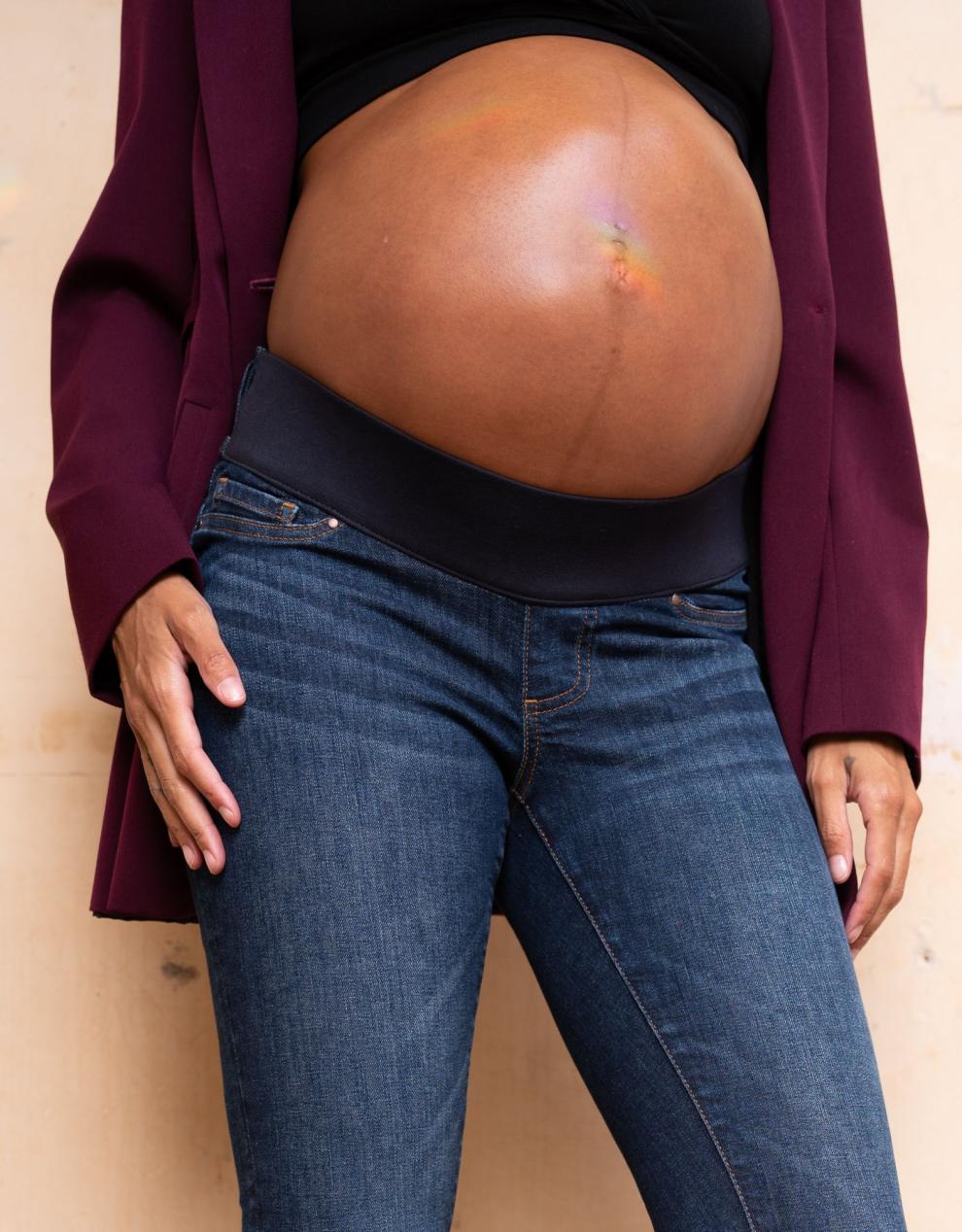 Women Seraphine Jeans Organic Indigo Under Bump Skinny Maternity Jeans