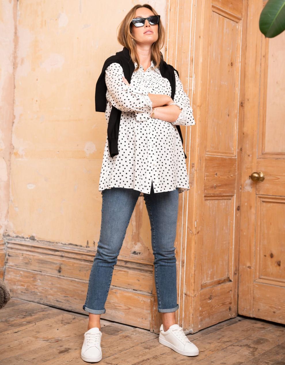 Women Seraphine Jeans Organic Slim Boyfriend Fit Maternity Jeans