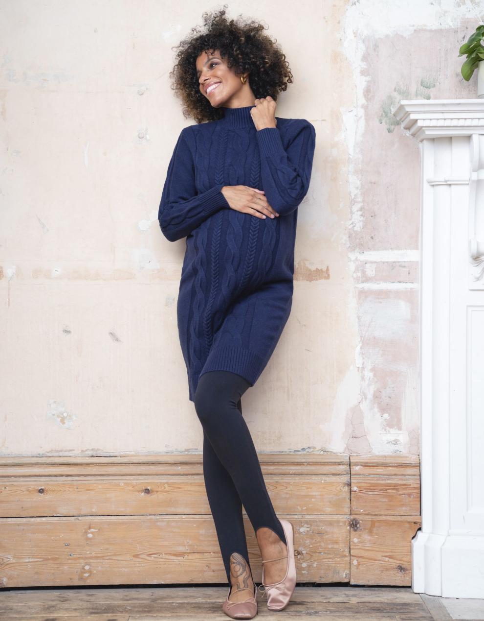Women Seraphine Jumpers & Knitwear Cable Knit Maternity & Nursing Tunic