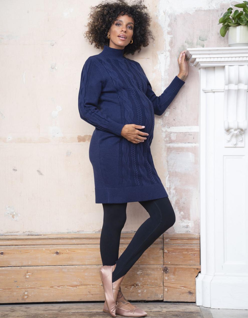 Women Seraphine Jumpers & Knitwear Cable Knit Maternity & Nursing Tunic