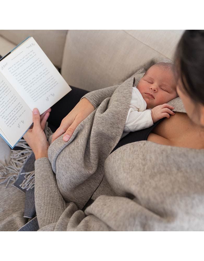 Women Seraphine Jumpers & Knitwear Two Tone Luxury Maternity & Nursing Shawl Wrap Maternity