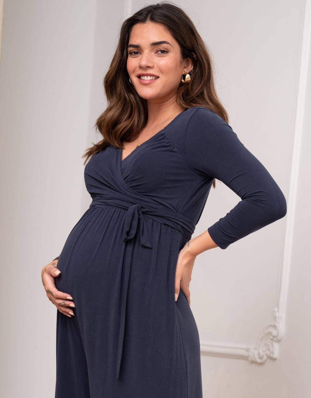 Women Seraphine Jumpsuits Midnight Blue Maternity & Nursing Jumpsuit
