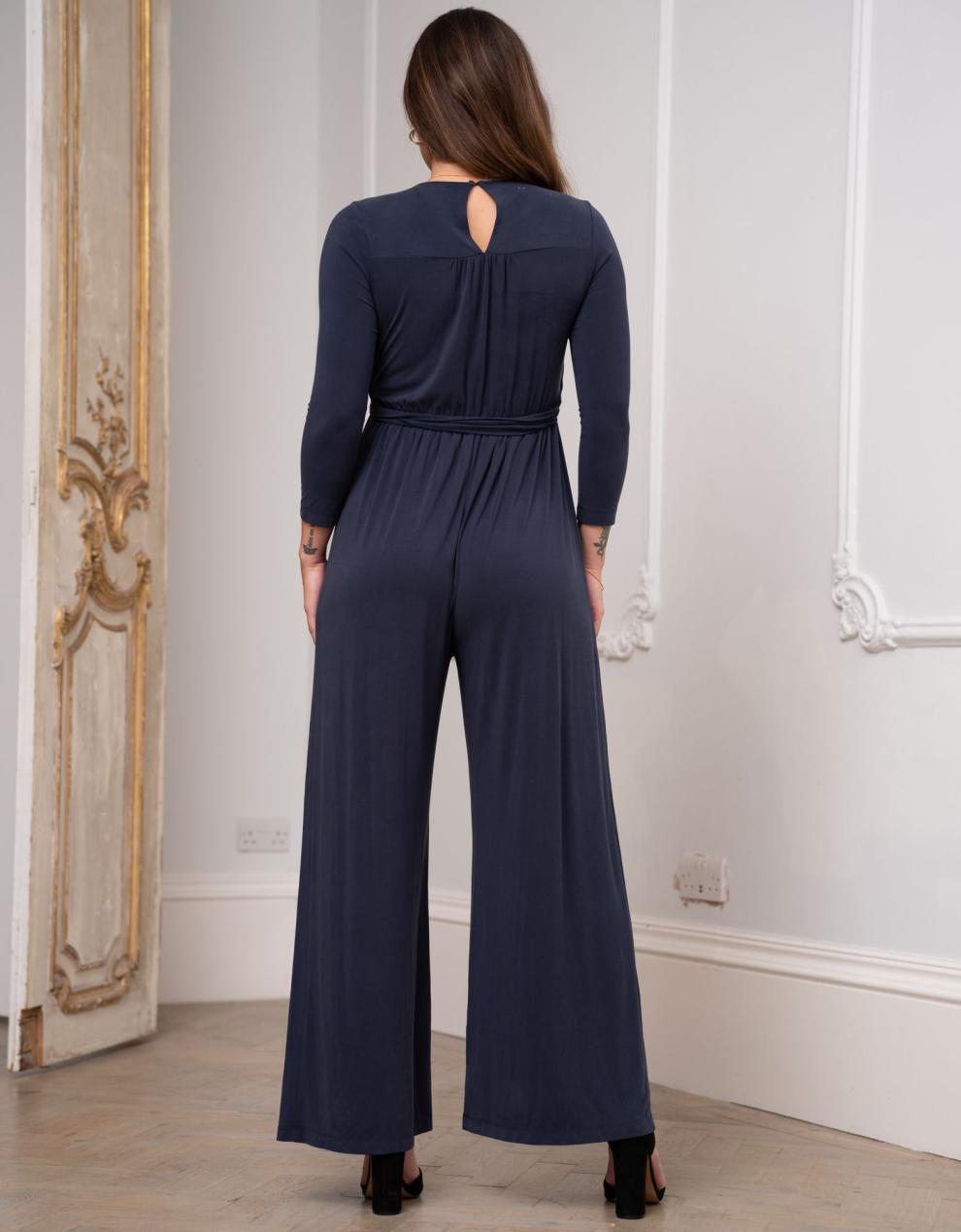 Women Seraphine Jumpsuits Midnight Blue Maternity & Nursing Jumpsuit