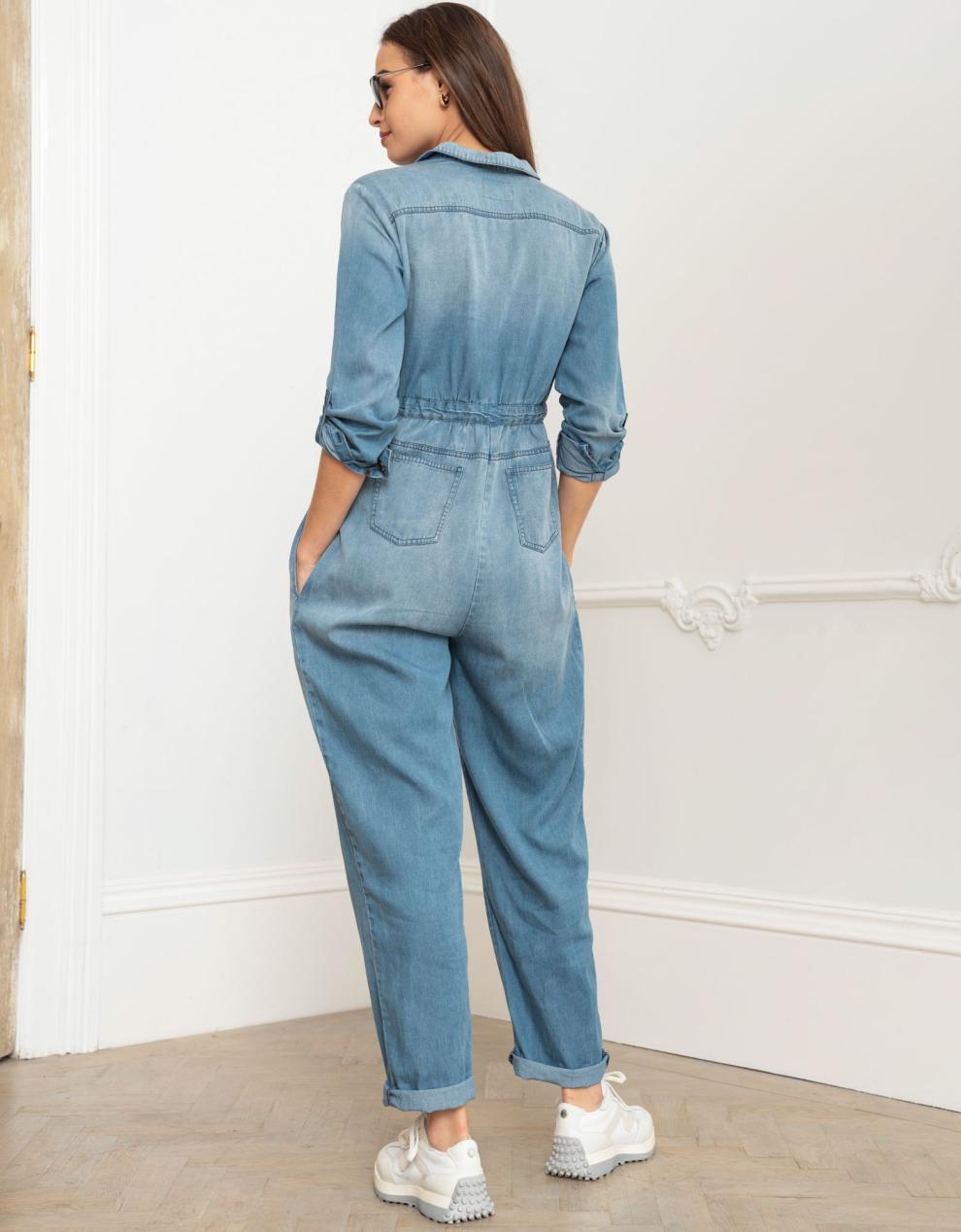 Women Seraphine Jumpsuits Tencel Denim Maternity Jumpsuit