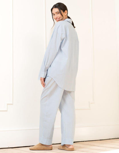 Women Seraphine Kits & Sets Fine Stripe Full-Length Cotton Pyjama Maternity-To-Nursing Set
