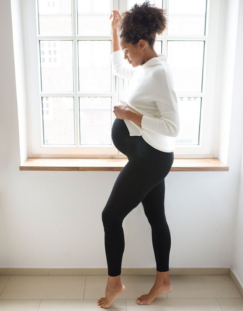 Women Seraphine Kits & Sets Twin Pack Bamboo Maternity Leggings – Black & Grey