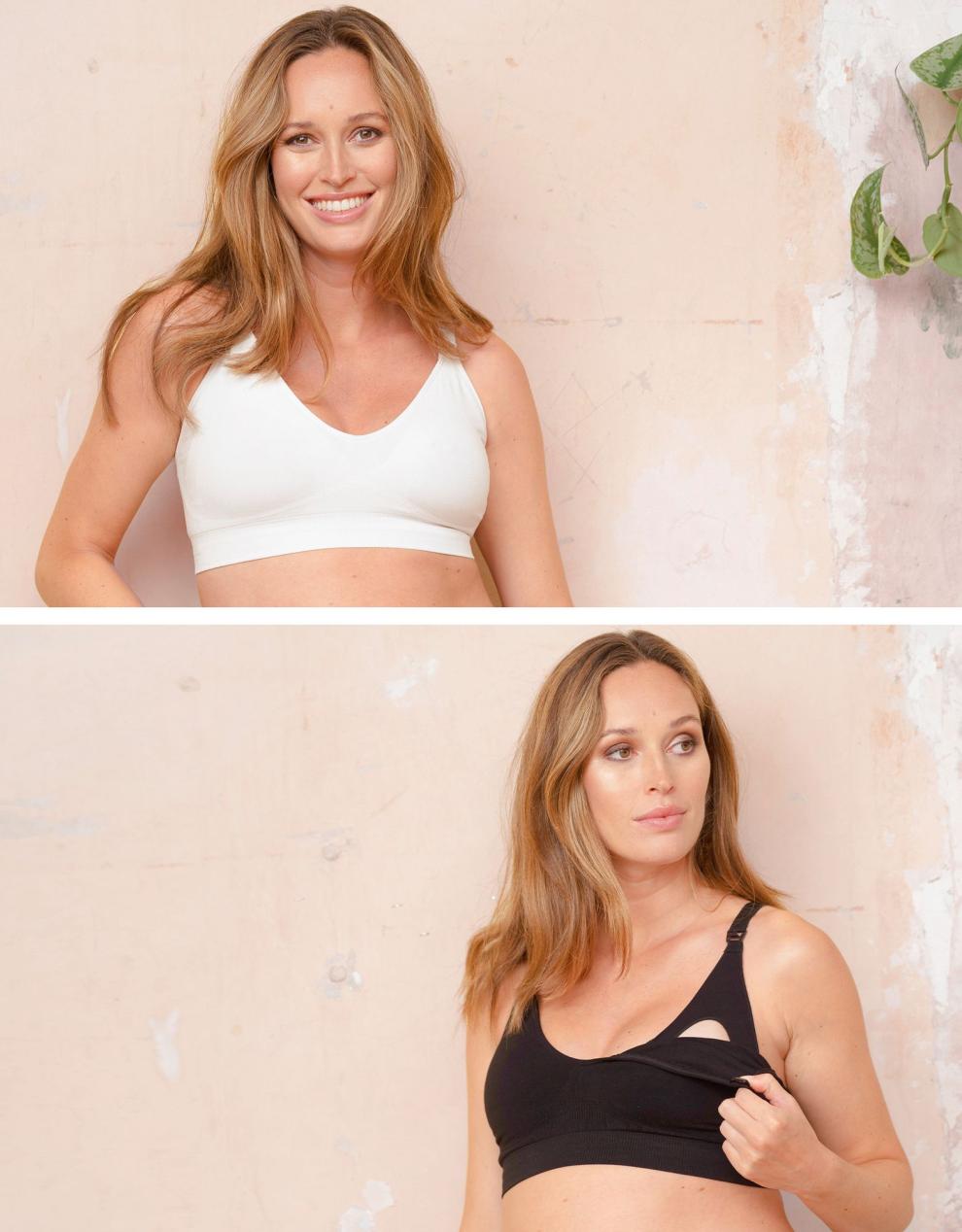 Women Seraphine Kits & Sets Twin Pack Bamboo Nursing Bras – Black & White