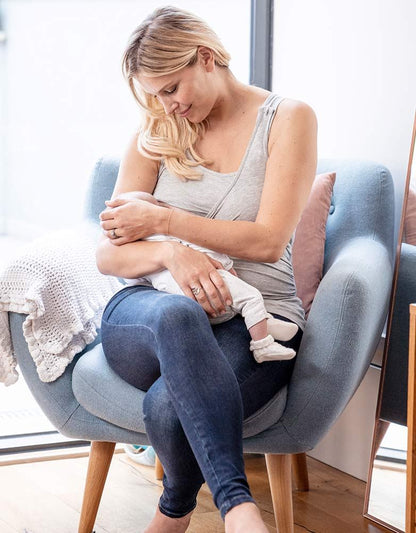 Women Seraphine Kits & Sets Twin Pack Maternity & Nursing Vest Tops – Grey & Navy