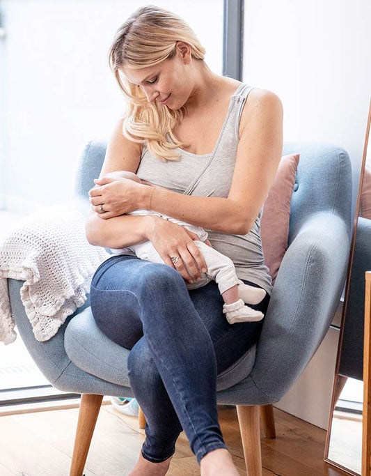 Women Seraphine Kits & Sets Twin Pack Maternity & Nursing Vest Tops – Grey & Navy