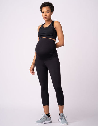 Women Seraphine Leggings & Tights Black 3/4 Length Maternity Gym & Activewear Leggings Seraphine
