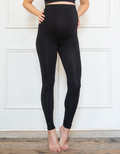 Women Seraphine Leggings & Tights Black Over Bump Bamboo Leggings