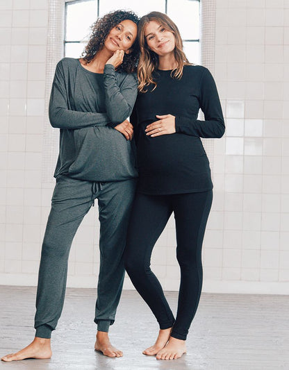 Women Seraphine Leggings & Tights Black Thermal Maternity Leggings