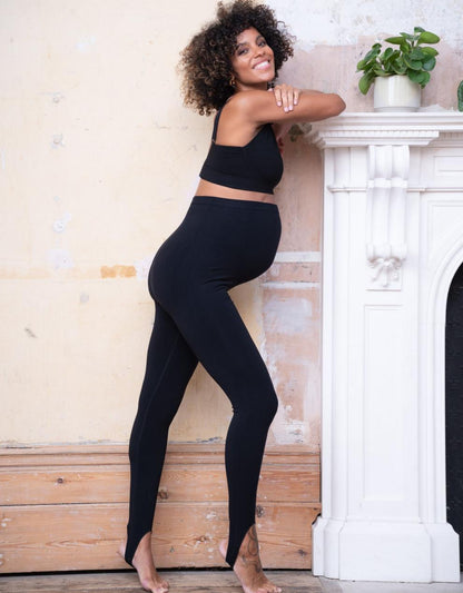 Women Seraphine Leggings & Tights Seamless Over Bump Stirrup Maternity Leggings