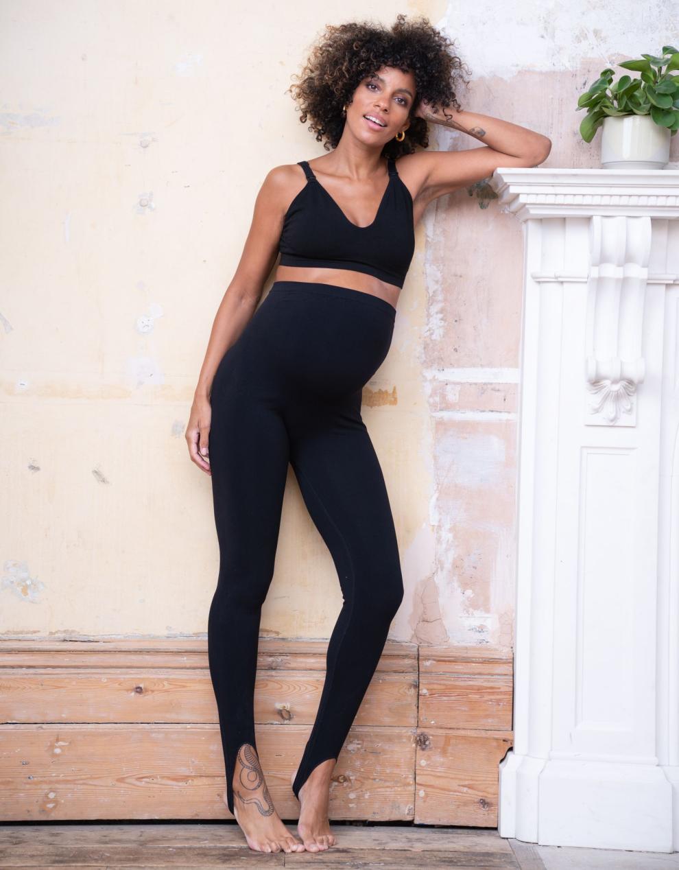 Women Seraphine Leggings & Tights Seamless Over Bump Stirrup Maternity Leggings