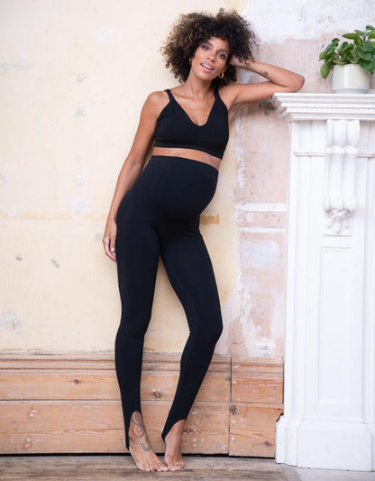 Women Seraphine Leggings & Tights Seamless Over Bump Stirrup Maternity Leggings