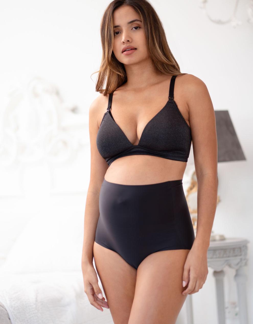 Women Seraphine Lingerie & Shapewear Charcoal Marl Maternity & Nursing Wireless Bra