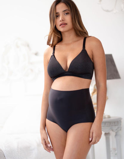 Women Seraphine Lingerie & Shapewear Charcoal Marl Maternity & Nursing Wireless Bra