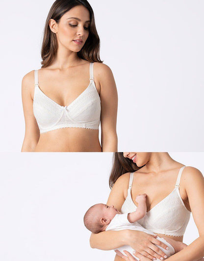 Women Seraphine Lingerie & Shapewear Seraphine Ivory Lace Maternity & Nursing Bra