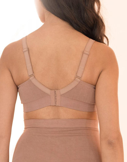 Women Seraphine Lingerie & Shapewear Twin Pack Seamless Bamboo Maternity-To-Nursing Bras - Cappuccino
