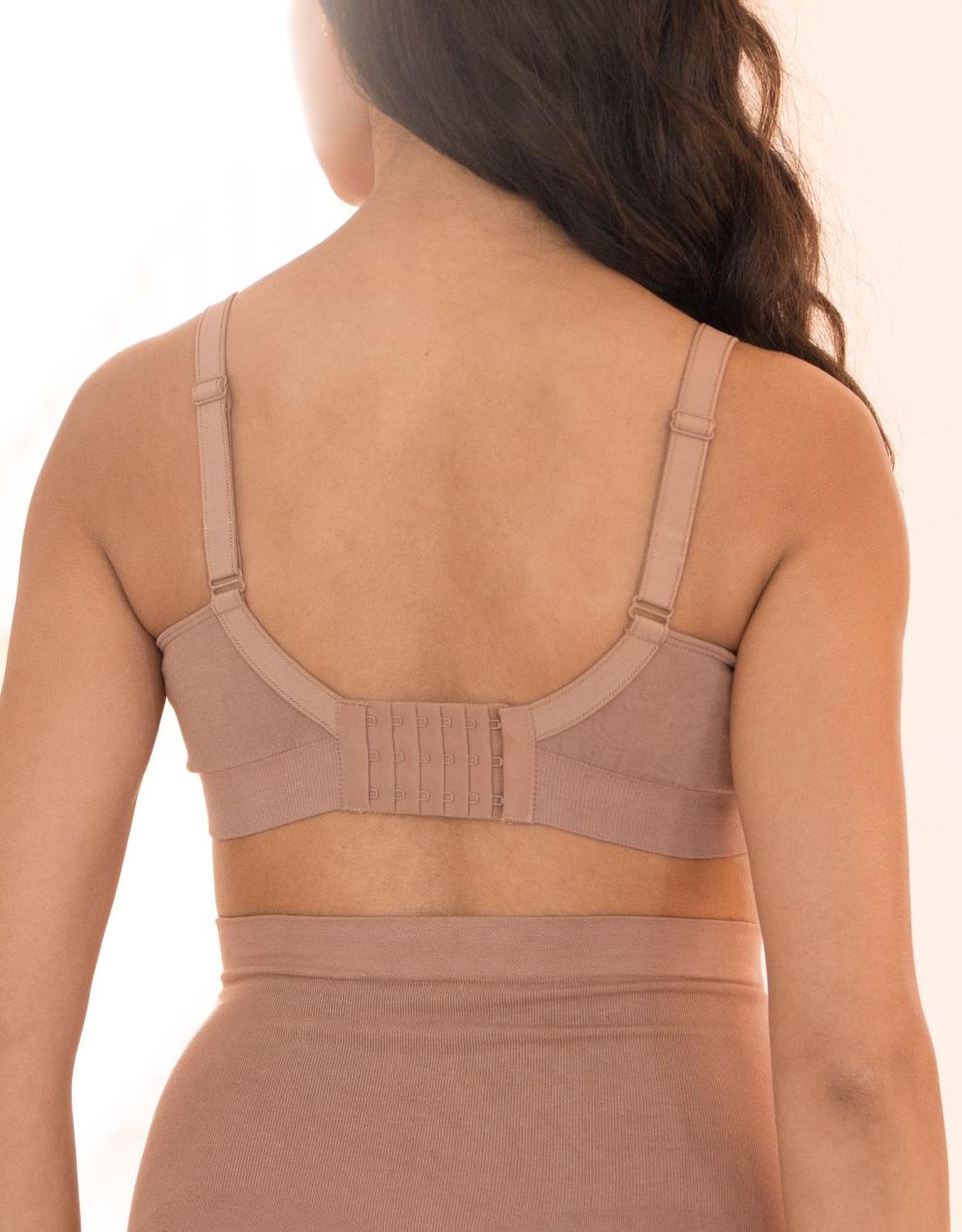 Women Seraphine Lingerie & Shapewear Twin Pack Seamless Bamboo Maternity-To-Nursing Bras - Cappuccino