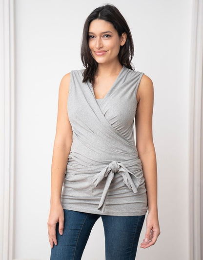 Women Seraphine Loungewear Grey Marl Cotton Skin To Skin Top