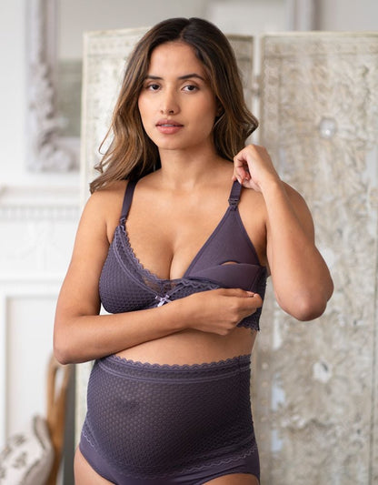 Women Seraphine Nursing Bras & Lingerie Purple Lace Maternity & Nursing Bra Seraphine