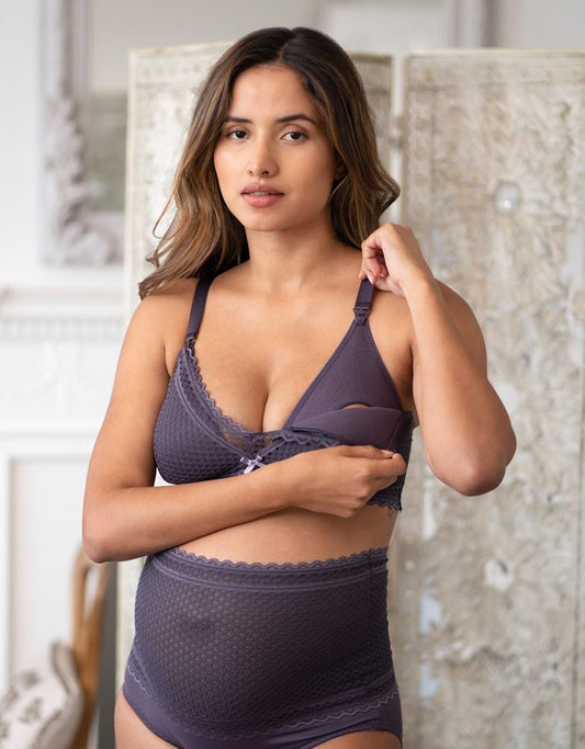 Women Seraphine Nursing Bras & Lingerie Purple Lace Maternity & Nursing Bra Seraphine