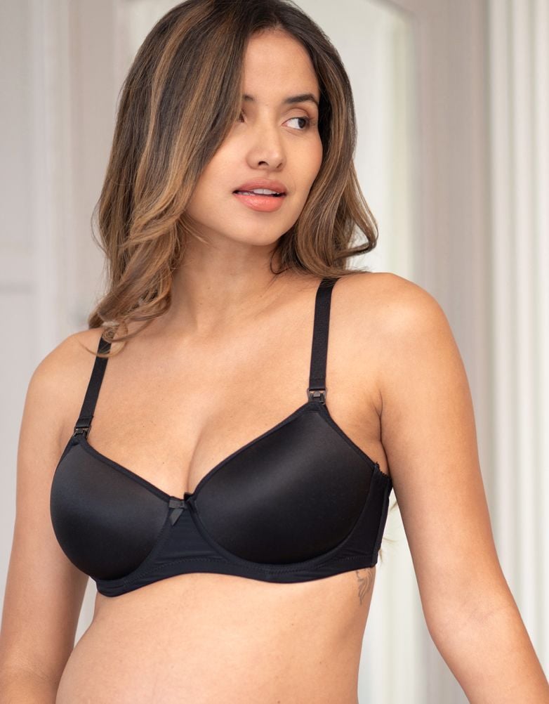 Women Seraphine Nursing Bras & Lingerie Seraphine Black T-Shirt Maternity & Nursing Bra