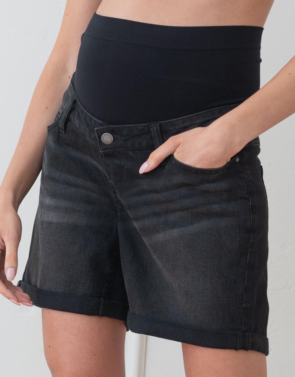 Women Seraphine Shorts Stretch Denim Over Bump Maternity Shorts