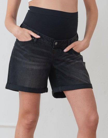 Women Seraphine Shorts Stretch Denim Over Bump Maternity Shorts
