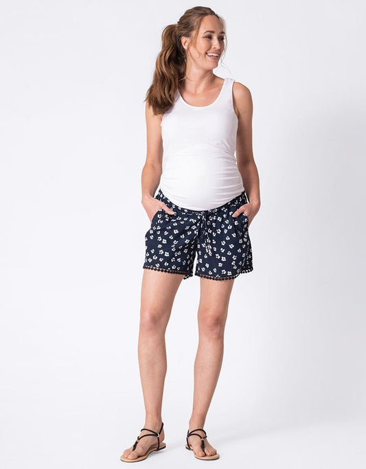 Women Seraphine Shorts Woven Floral Print Maternity Shorts