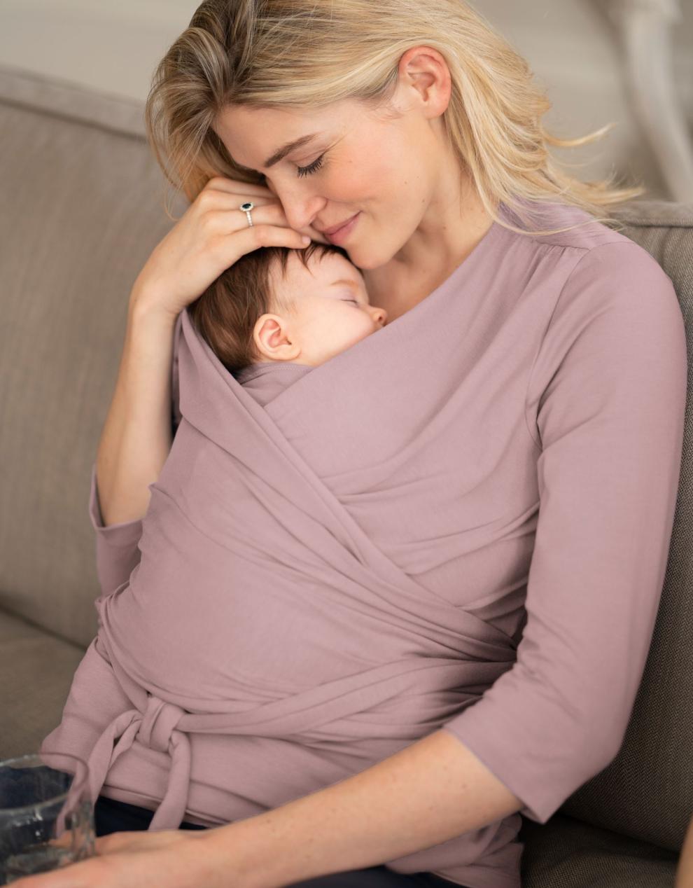 Women Seraphine Skin To Skin Mauve Cotton ¾ Sleeve Skin To Skin Top