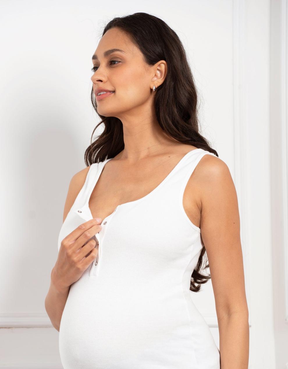 Women Seraphine Sleepwear Woven Shorts & Vest Pyjama Maternity-To-Nursing Set