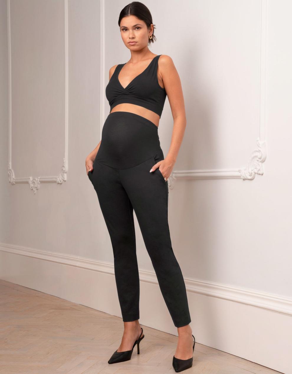 Women Seraphine Trousers & Skirts Slim Leg Black Maternity Pants
